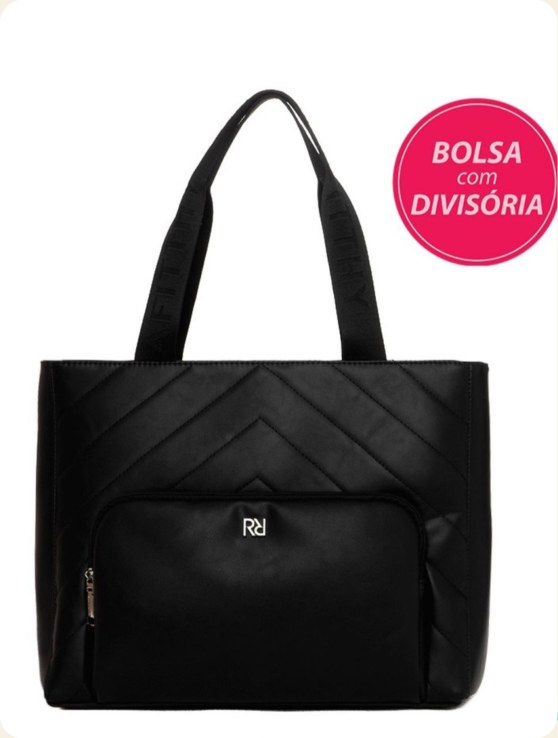Bolsa sacola matelassê com bolso frontal