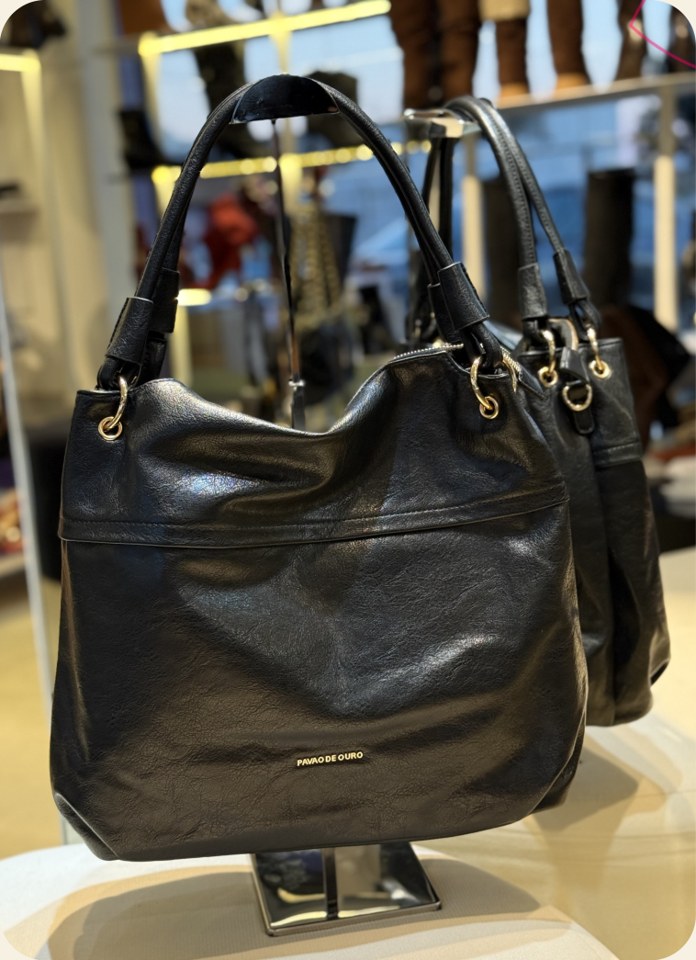 Bolsa hobo de couro