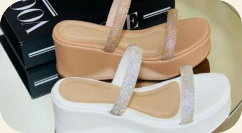 Flatform de duas tiras com brilho
