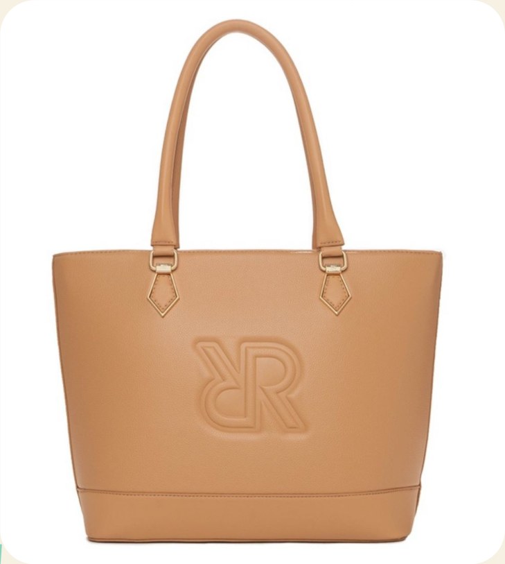 Bolsa sacola com logo em relevo