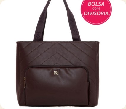 Bolsa sacola matelassê com bolso frontal