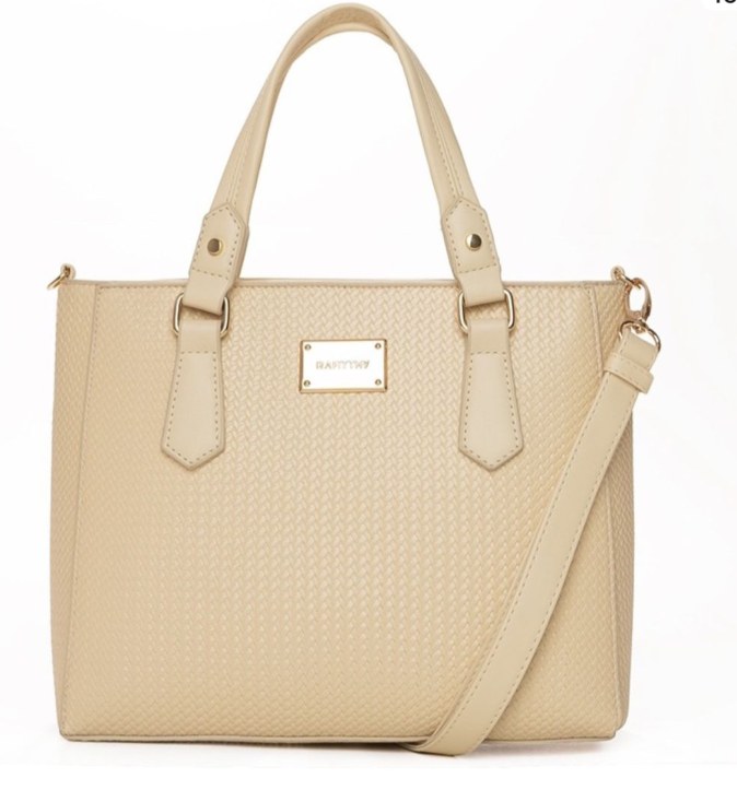 Bolsa sacola texturizada com placa