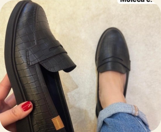 Mocassim croco solado baixo