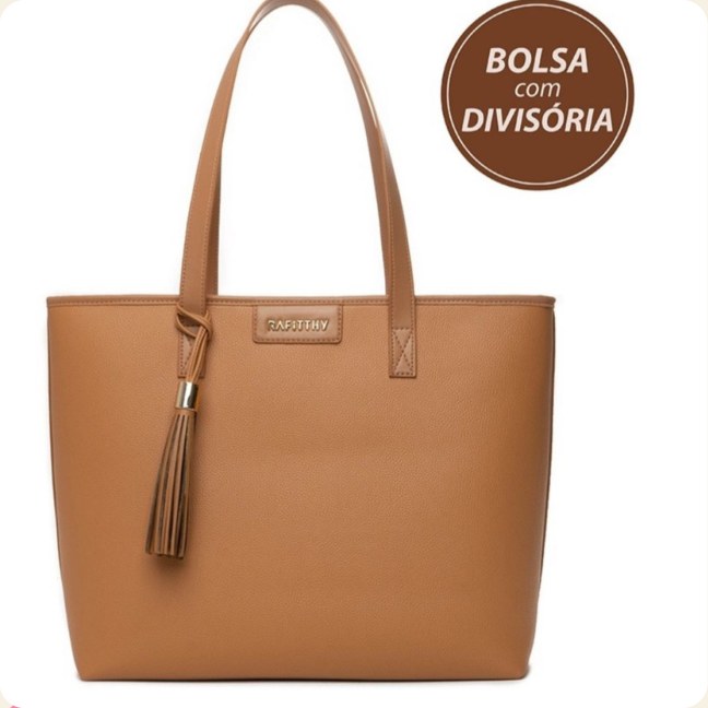 Bolsa sacola com pingente de franjas