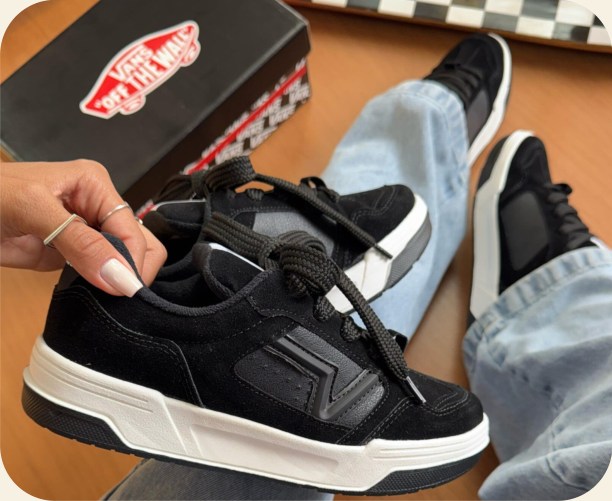 Tênis Vans casual de solado alto — Premium
